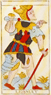 Arcano mayor Le Mat del Tarot de Marsella de Nicolas Conver (1760).
