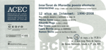 Tarjeta d’invitaci&oacute;n a la presentaci&oacute;n de InterTarot de Marsella,  con motivo de la cual se ha ampliado la presente exposici&oacute;n virtual hasta abril de 2008, 12&ordm; aniversario de Interm&iacute;nims de navegaci&oacute; po&egrave;tica. El acto p&uacute;blico, celebrado en el Ateneu Barcelon&egrave;s (Barcelona, 16/V/2008), ha sido impulsado por Hermeneia-UOC y la Asociaci&oacute;n Colegial d’Escritores de Catalunya.